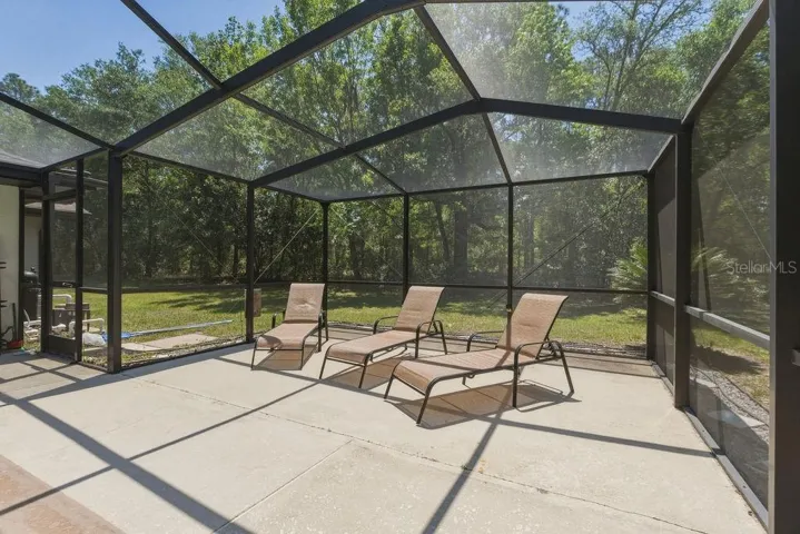 Poolside tanning/relaxing area
