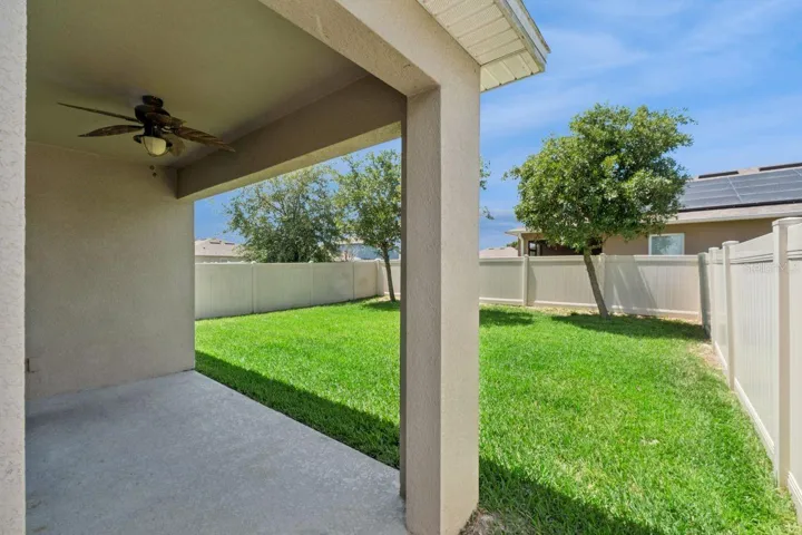 Sip a cold drink on the covered patio.