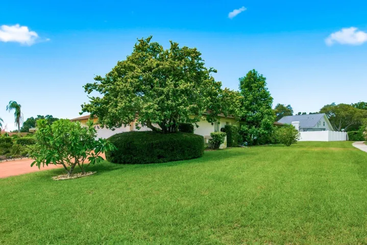 Wide side yard