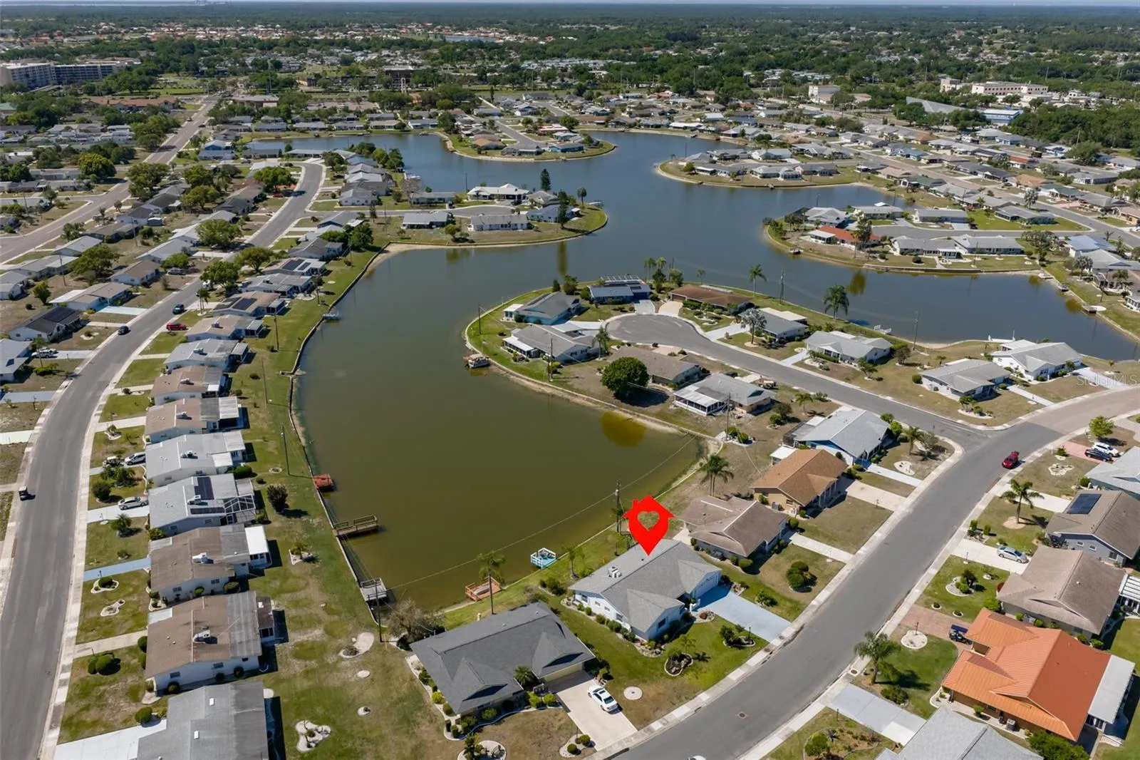 Aerial South Lake Dockable/Boatable