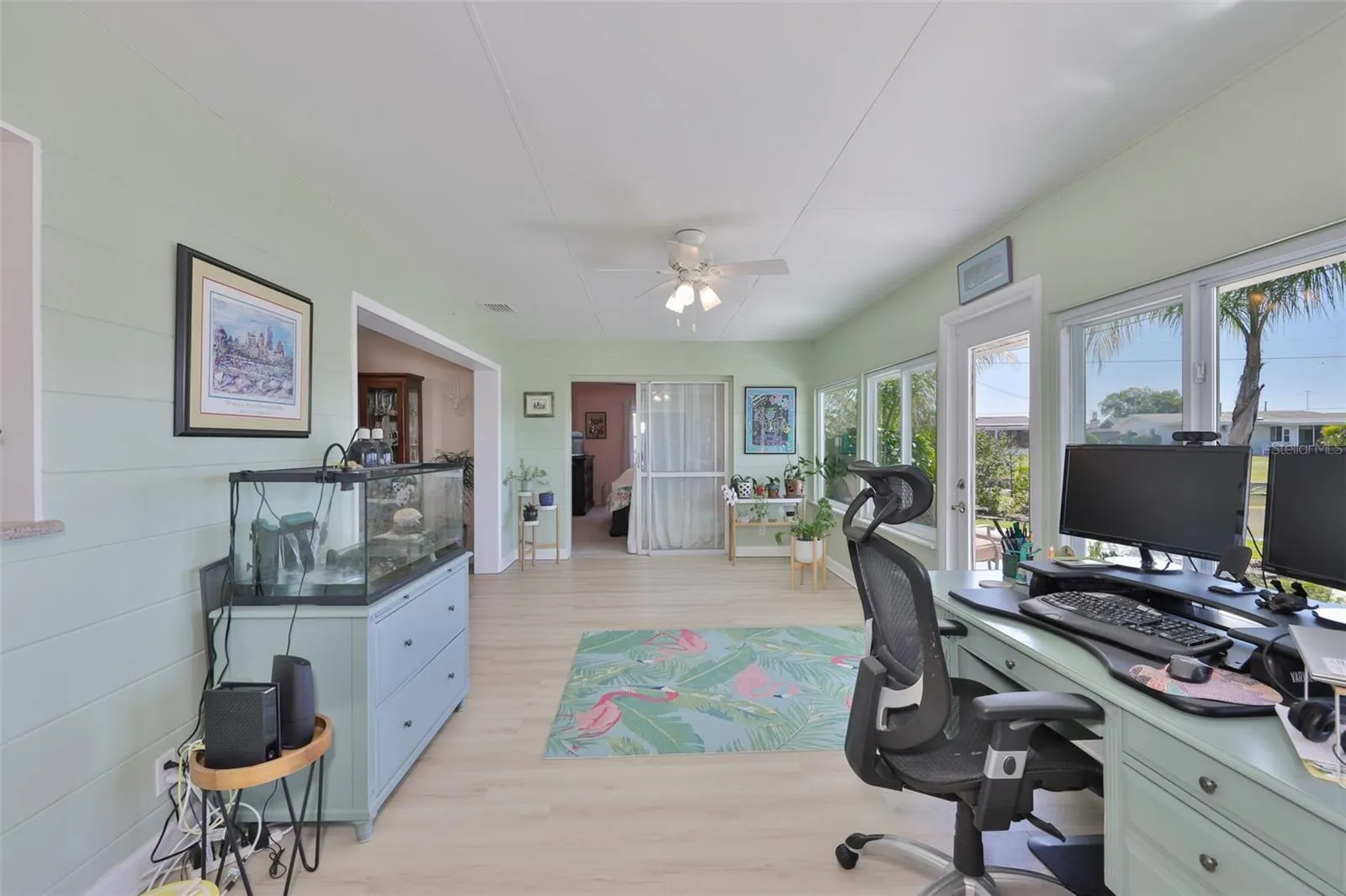 Enclosed Lanai - Bight, Provides Tons of Work or Fun Space