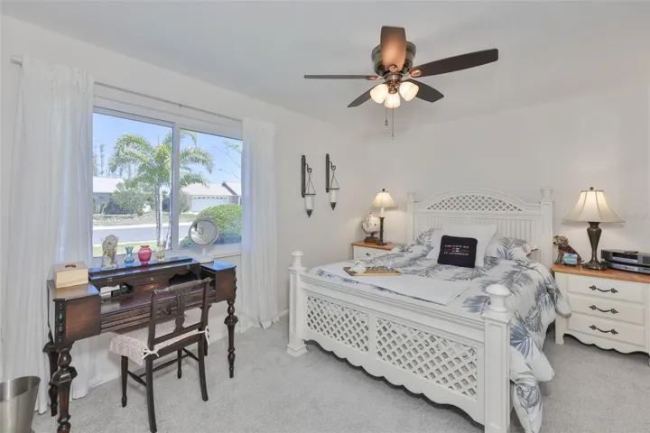 Front Guest Bedroom w/ Newer Plush Carpet, Bright Color Scheme, Ample Closet Space