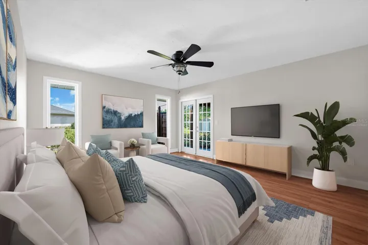 Virtually Staged Primary Bedroom