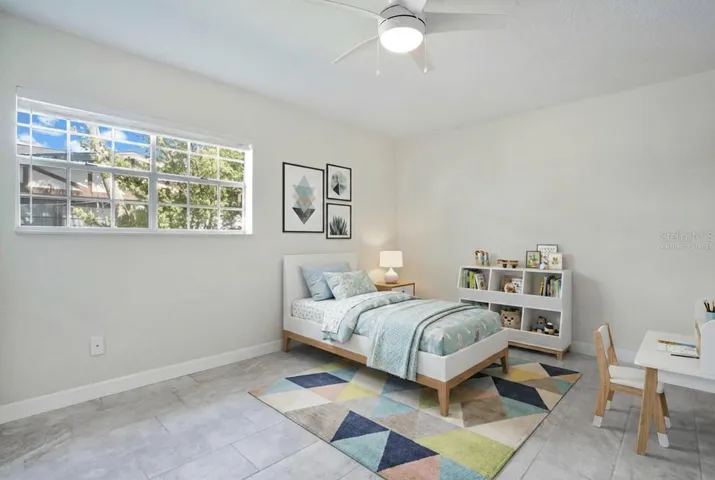 Virtually staged - 2nd bedroom