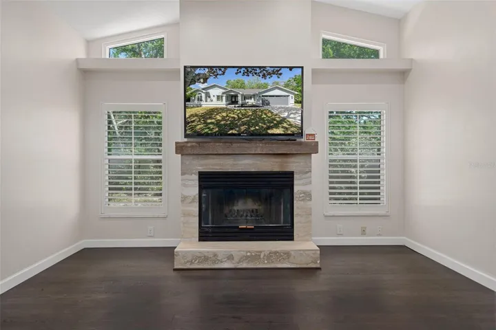 Stunning Wood Burning Fireplace in Family Room