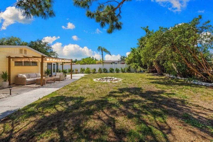 Virtually Staged Furniture under pergola