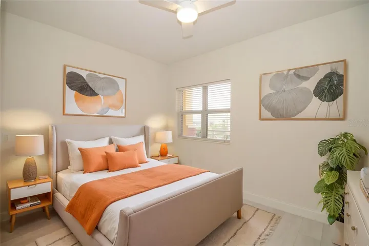 Virtually staged second bedroom
