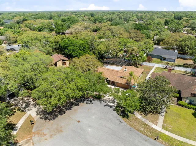 Aerial View of home and pool cage
