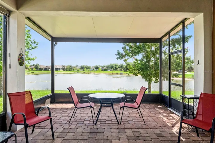 Extended lanai on waterfront homesite