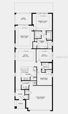 Floor Plan - Additional Highlights Include: impact windows throughout the whole house and crown molding added to the primary bedroom, great room, dining room, kitchen and study
