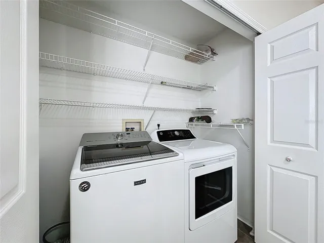 Washer & Dryer in cabinet