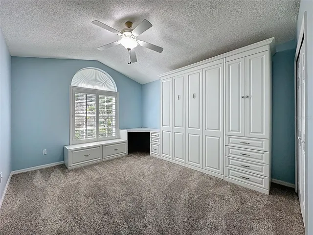2nd bedroom has built in desk