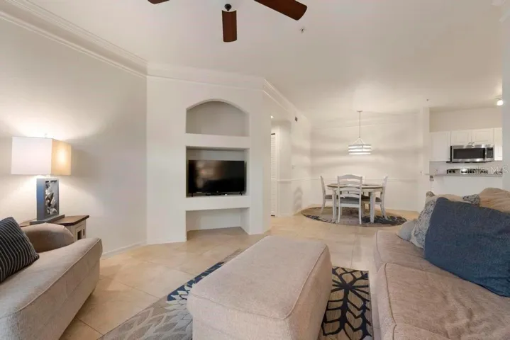 Living room, dining room, kitchen