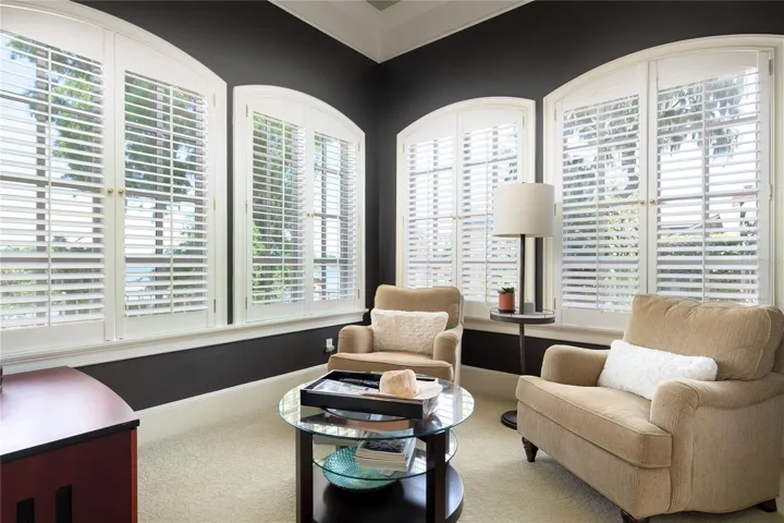 Romantic sitting room area in the master bedroom. Perfect for winding down before bed.