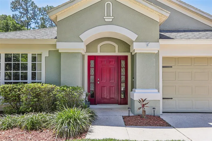 Freshly painted front door