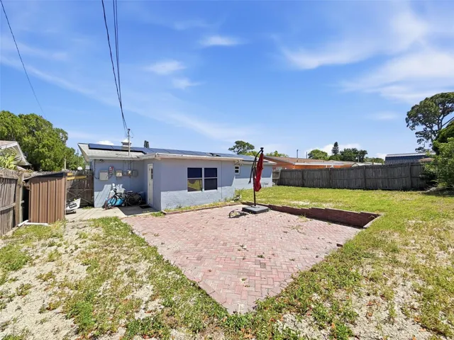 Backyard w/large open patio
