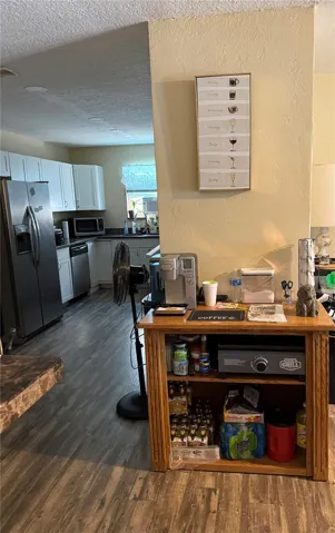 coffee bar outside of kitchen