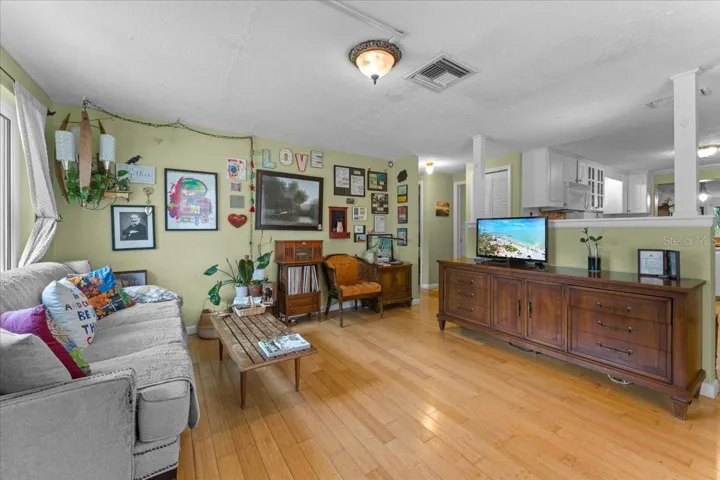 Living room with bamboo floors