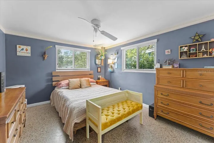 Bedroom 1 with Terrazzo floors