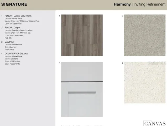 221 Streamwater Way design selections. Home is currently under construction and selections are subject to change.