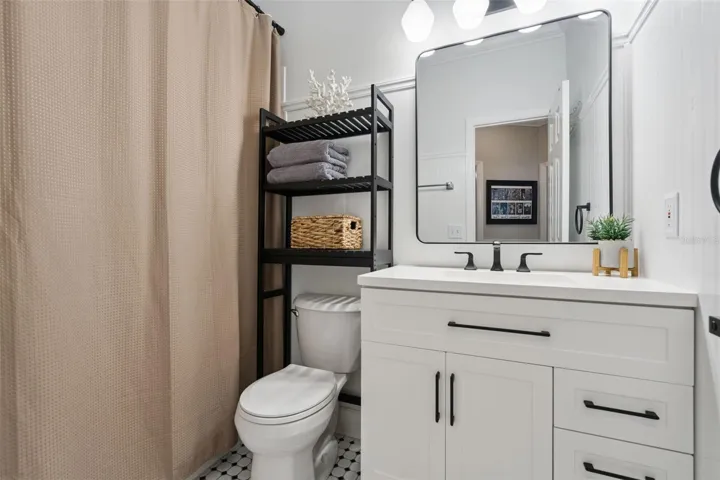 Updated hall bath.