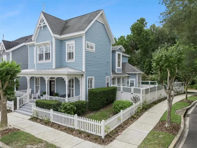 Large corner lot backs up to conservation area.