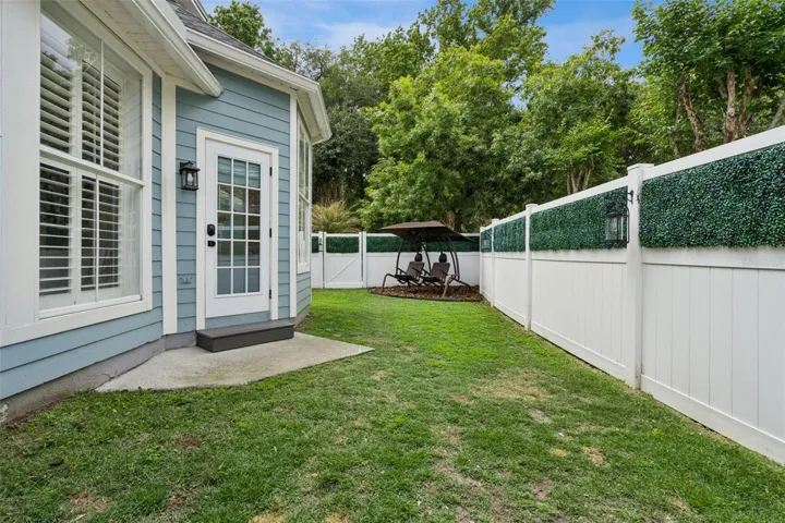 Private yard.