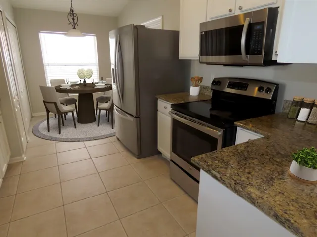 Virtually staged breakfast nook