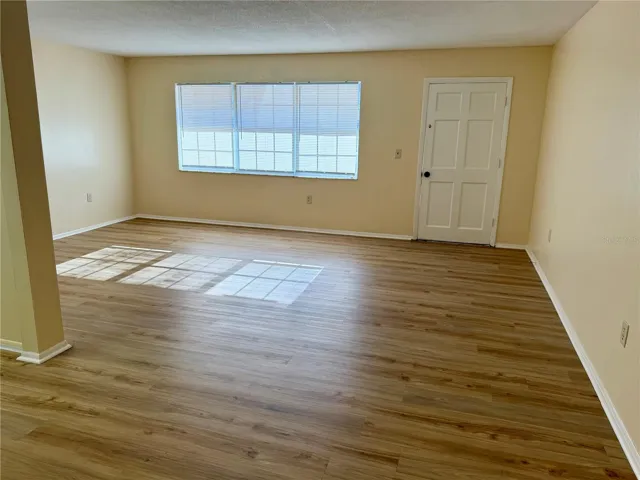 Standing in dining area looking into the living space