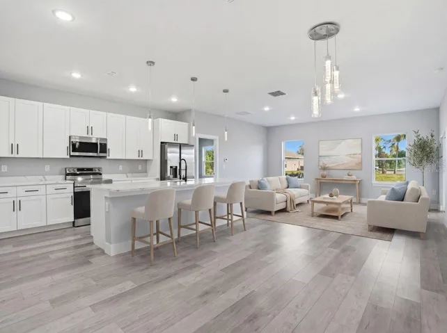 Living/dining - virtually staged