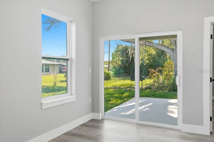 Living room facing back patio