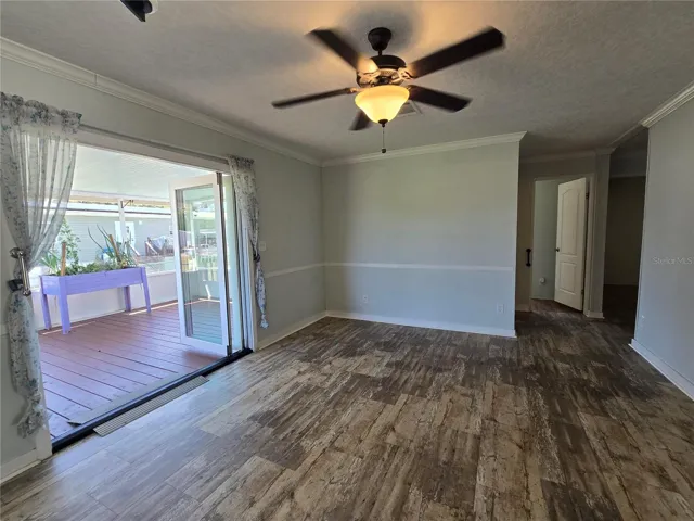 Accessibility feature: easy glide door fully opened.