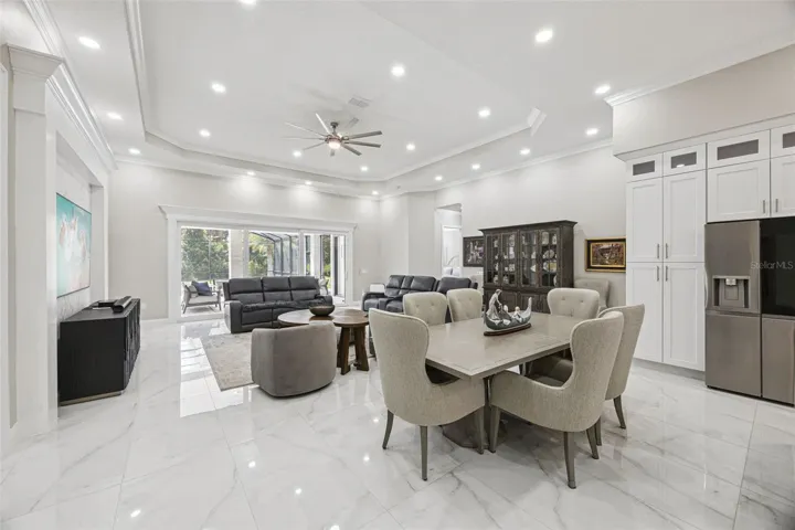 Dining room and living room