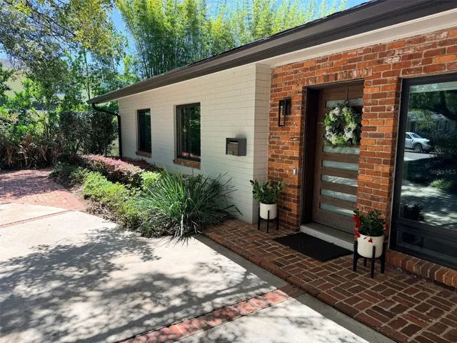 Front entry and landscaping