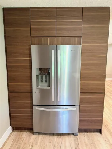 Storage wall in kitchen