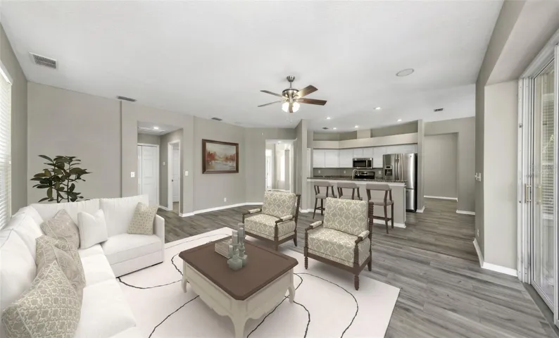 Virtually Staged Living / Kitchen