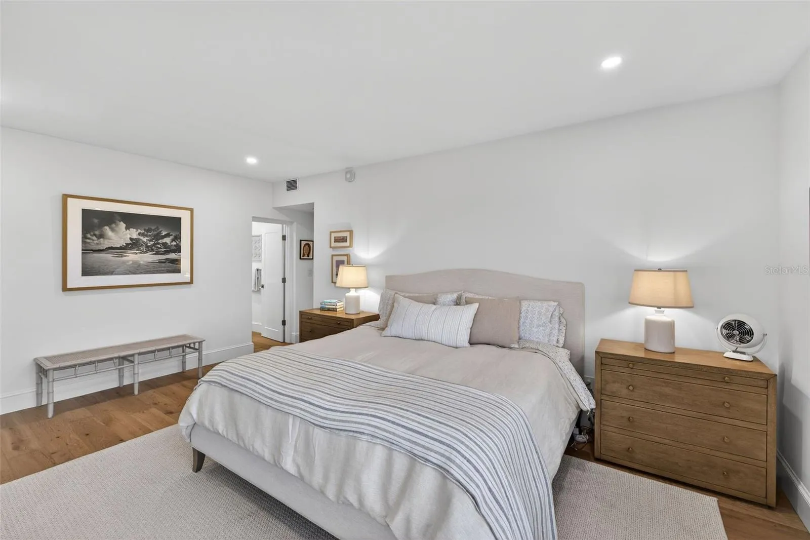 Primary retreat boasts plenty of wall space.