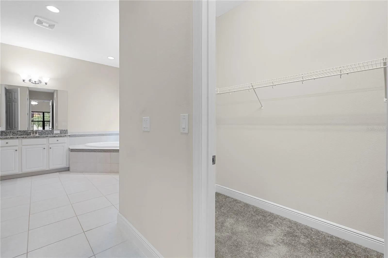 downstairs master bath 1 and walk-in closet