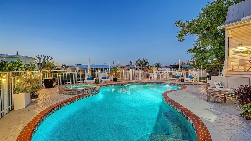 Outdoor living is equally inviting