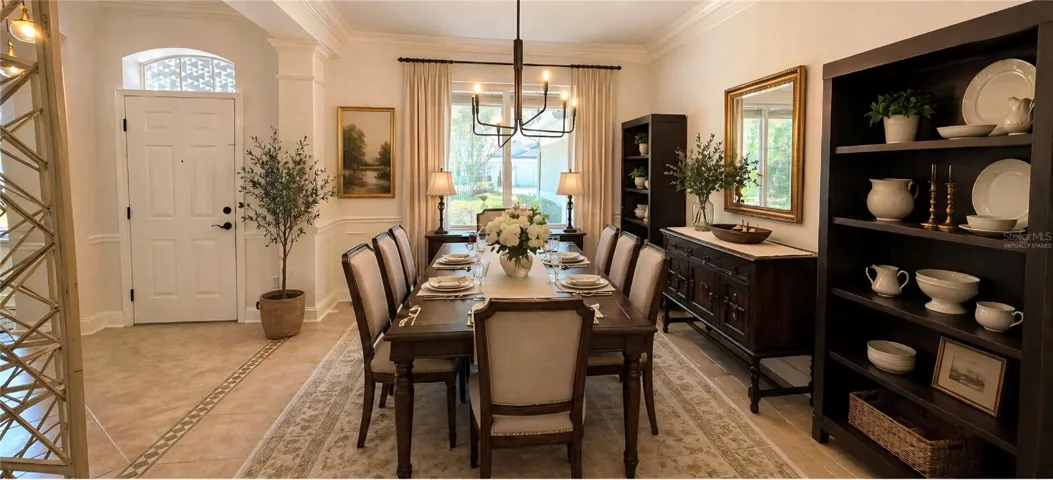 VIRTUALLY STAGED Formal Dining Room
