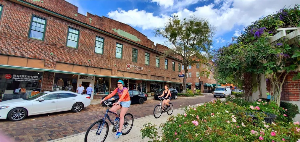 Bike riding through Downtown Winter Garden