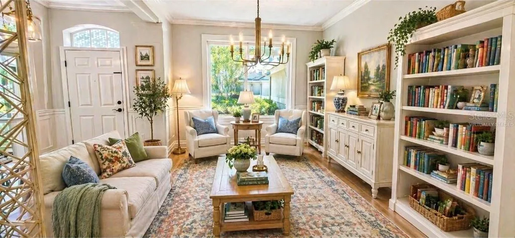 VIRTUALLY STAGED Den/Library option