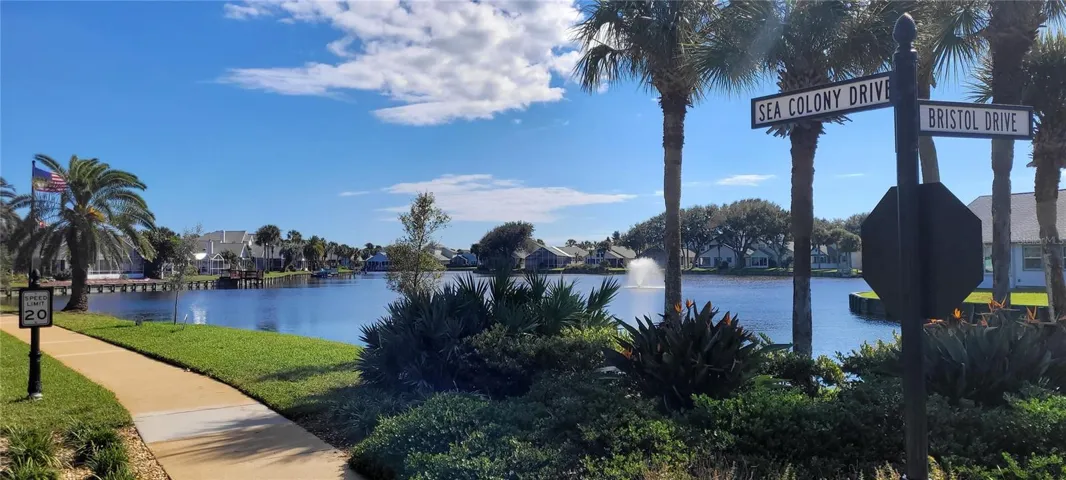 Pond at road turn