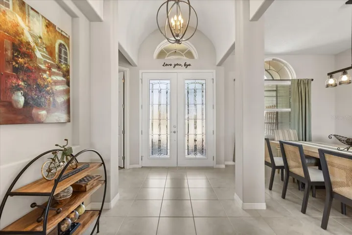 Upon entering Formal dining area to your left and en suite office to your right.