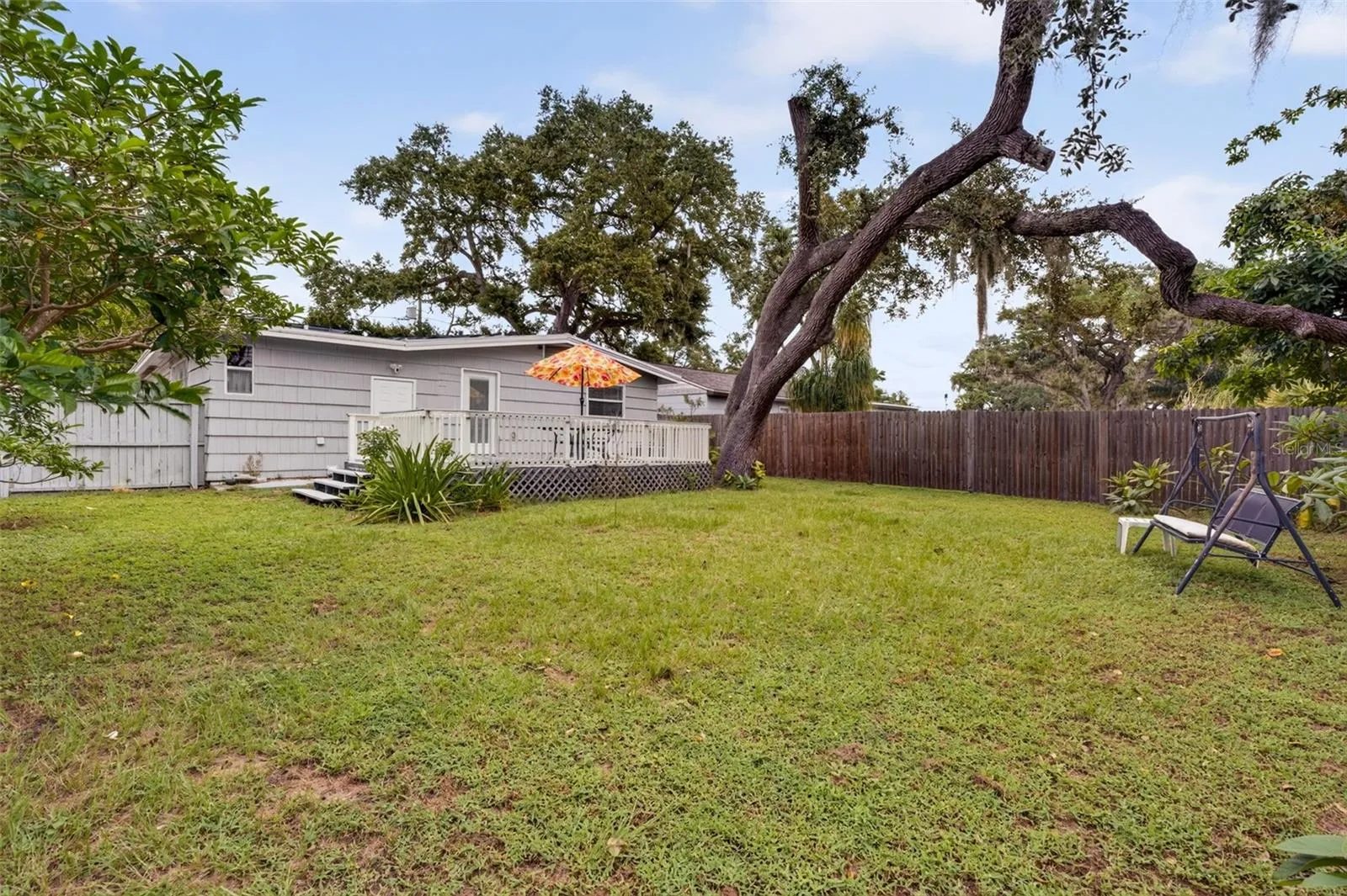Large fenced in back yard