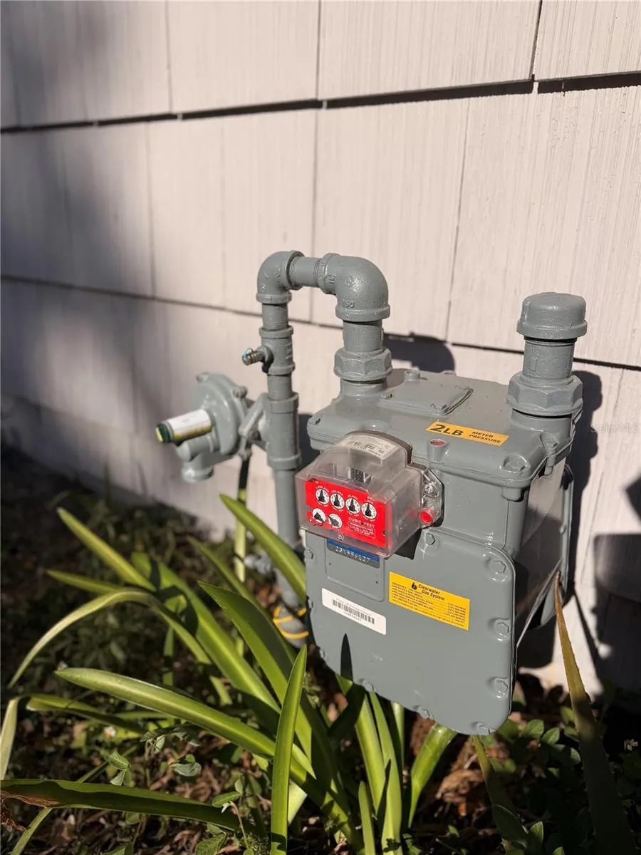 Gas meter present outside