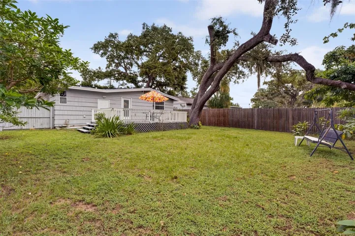 Large fenced in back yard