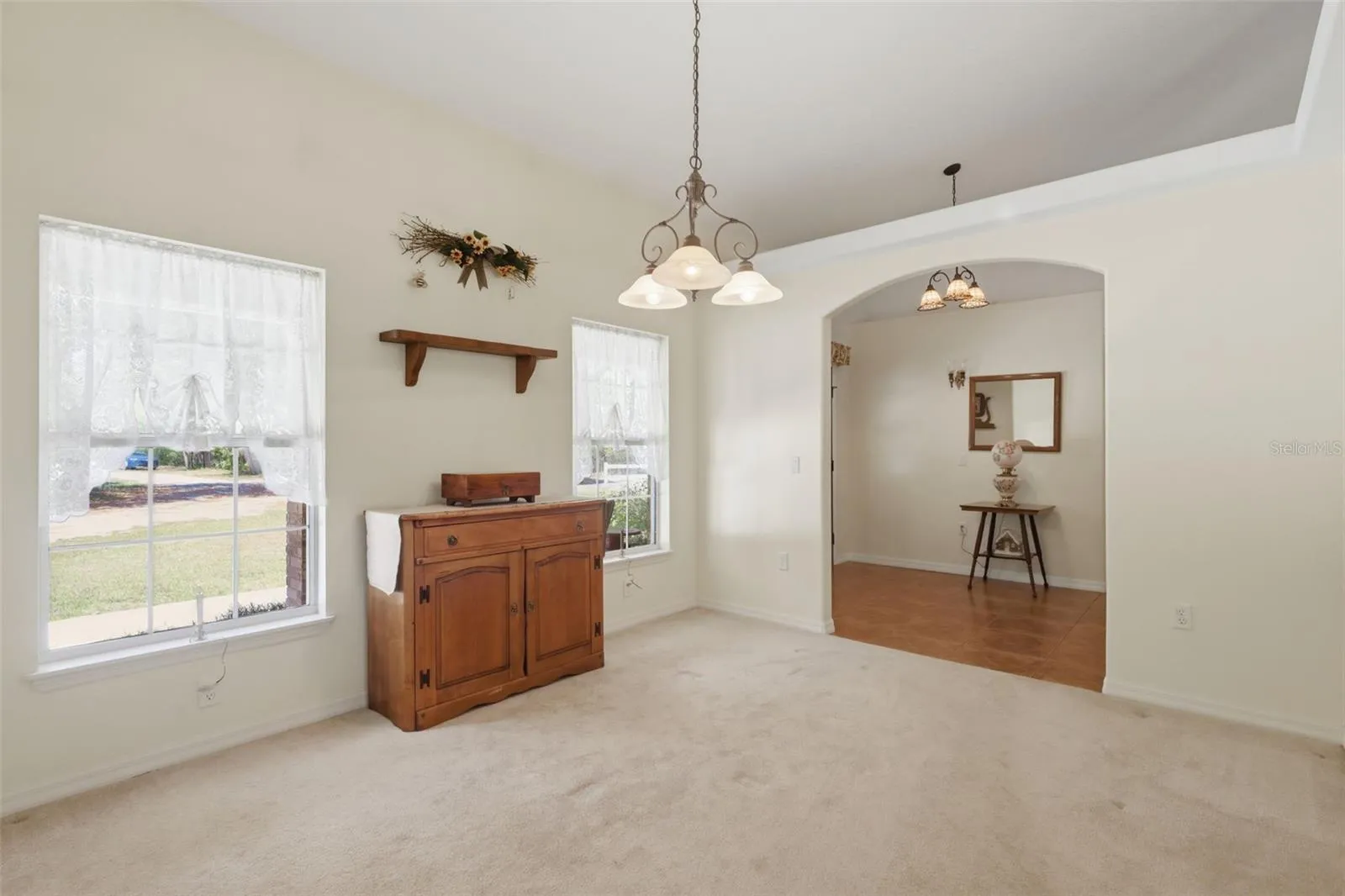 Dinning room looking towards front door
