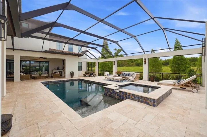 Saltwater pool and spa.