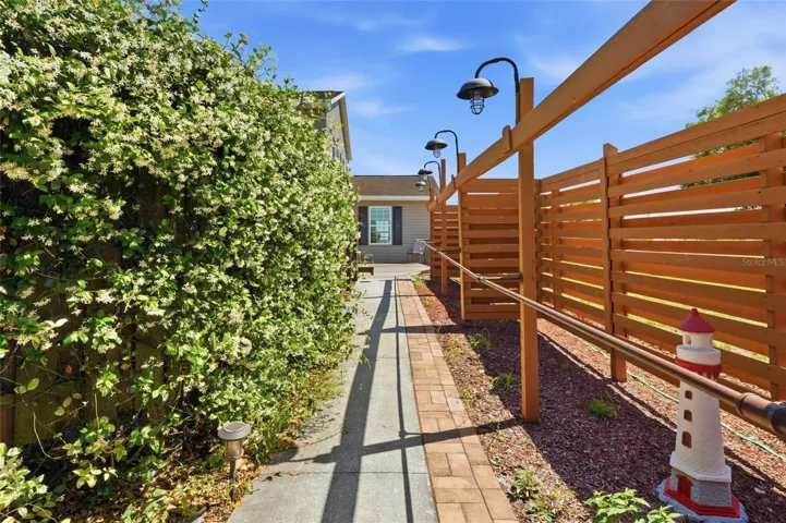 private entrance to pool area